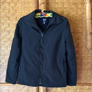 GAP black nylon fleece lined jacket XS